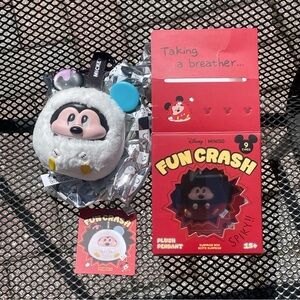 Disney Miniso Fun Crash Mickey Plush Pendant